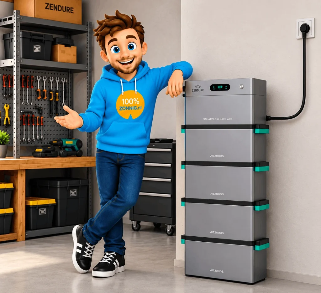 Zendure plug-and-play thuisbatterij uit de webshop van 100% Zonnig